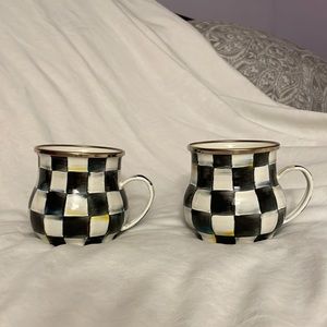 Mackenzie Childs Courtly check mugs
